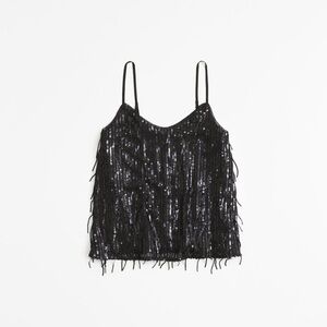 Abercrombie & Fitch Sequin Fringe Cami, size small